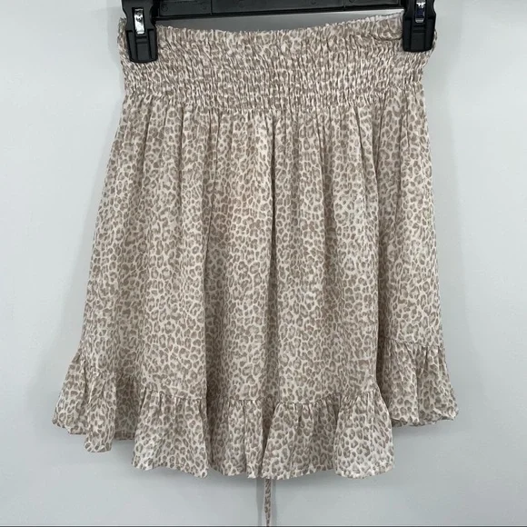 Olivaceous Animal Print Ruffled Skirt - Picture 8 of 10
